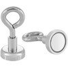 POPPSTAR 20 Pieces Eyebolt Magnet Small (Clamping Force 8 kg,
