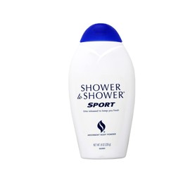 Shower to Shower Sport Absorbent Body Powder 8 oz (Pack of 6)