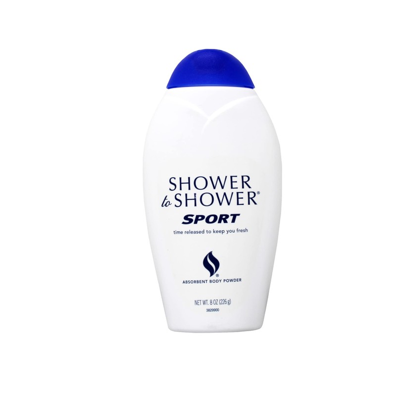 Shower to Shower Sport Absorbent Body Powder 8 oz (Pack