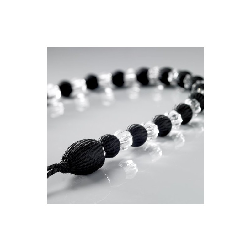 Alan Symonds Earle Beaded Rope Curtain Tie Back, Black