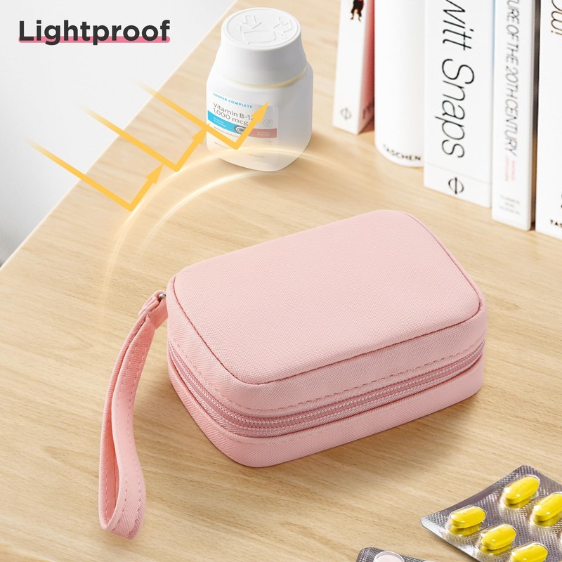 Zannaki Cute Pill Organizer for Purse with Two Removable 7-Day