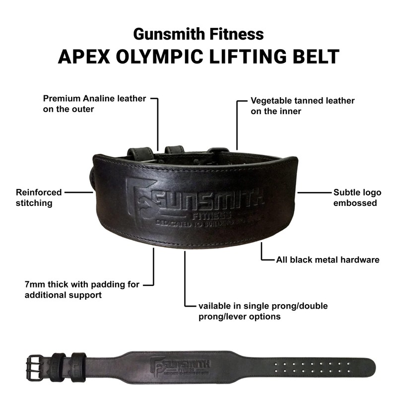 Gunsmith Fitness Apex Lifting Belt - Ultra Premium Handmade, All