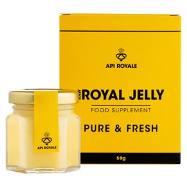 Api Royale Royal Jelly 50g – Premium Fresh Nutritional Supplements for Men and Women with Natural Non-Gluten Formula Compact Isothermal Box Dosing Spoon