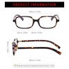 ZIMUSUN Rectangle Glasses for Women Men 90s Small Square Frame