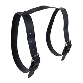 Hide & Drink, Blanket Carrier with Adjustable Straps, Carry Strap for Camping Travel Accessory, Full Grain Leather, Handmade, Charcoal Black, Medium