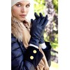 MESSERIO Touchscreen Cashmere lined gloves (Black, X-Large)