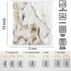 Emwnodti White Marble Shower Curtain for Bathroom Decor, Abstract White