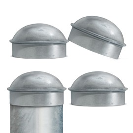 VIVIDA 2-7/8" Fence Post Caps, Chain Link Post Caps, Galvanized Steel, for 2-7/8" OD Pipe, Chain Link Fence Parts, 4 PCS