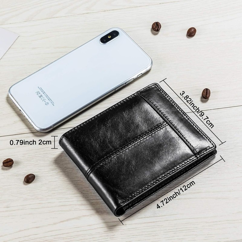 Carteras para Caballero,Cartera Hombre de Piel,Billetera Hombre RFID Bloquea,Wallet Basic