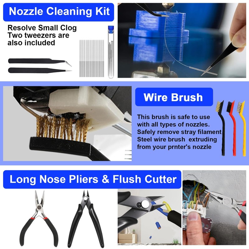 158 PCS 3D Printing Tool Kit, 3D Printing Accessories with