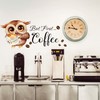 2 sets of coffee themed stickers, creative cartoon stickers, wall