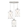 Osimir Brushed Nickel Dining Room Chandelier Light Fixture, 3-Light Pendant