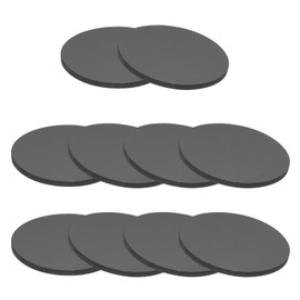PATIKIL Rubber Solid Discs Washers, 10 Pcs 55mm OD x 2mm Thick Rubber Round Gasket Pad Bushings Spacer Washer for DIY Gasket Craft, Black