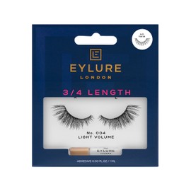 Eylure 3/4 Length False Eyelashes No. 004, 3 Pieces, Synthetic Hair, Reusable, 3 Piece Set