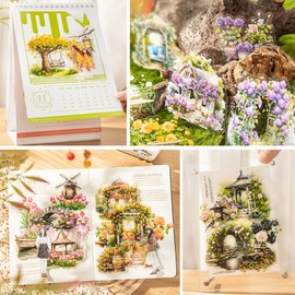 LB Garden Flower Scrapbook Stickers 100 Sheets Transparent PET Stickers for Journaling Nature Green Plants Blue Purple Red Rose Floral Junk Journal Supplies Self-Adhesive Stickers for Scrapbooking