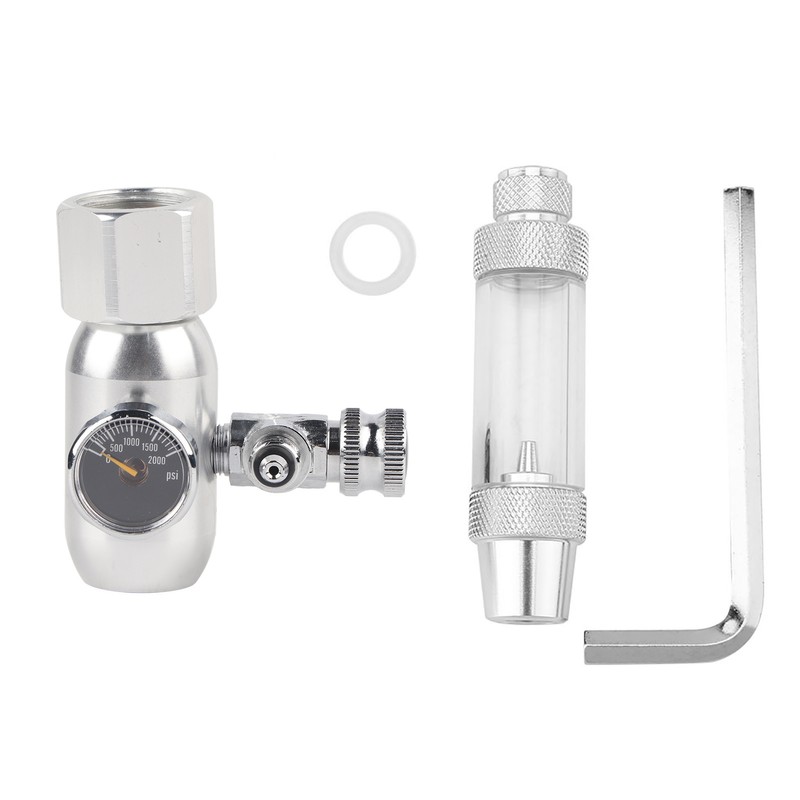 Aquarium CO2 Pressure Regulator Check Valve Gauge Bubble Counter Mini