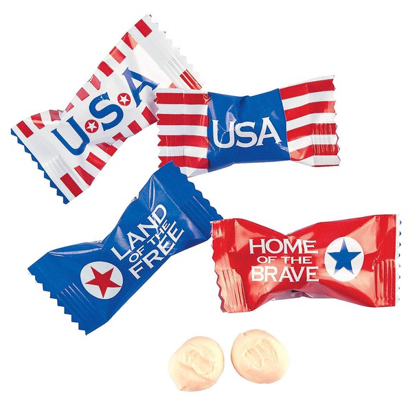 Patriotic USA Sweet Creams (108 piezas envueltas individualmente) Cuarto de julio Candy