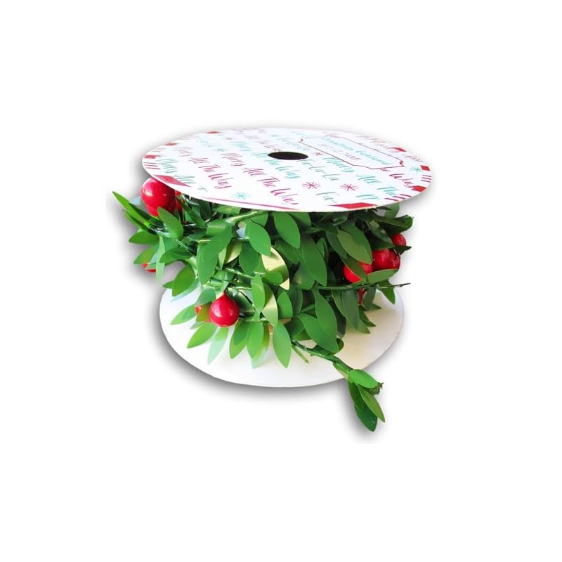 Christmas Holiday Holly and Berry Garland - 3 Feet
