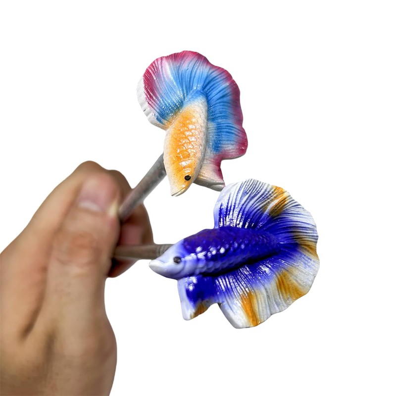 Khanoqq Interactive Betta Fish Flare Stick Toy for Tanks -