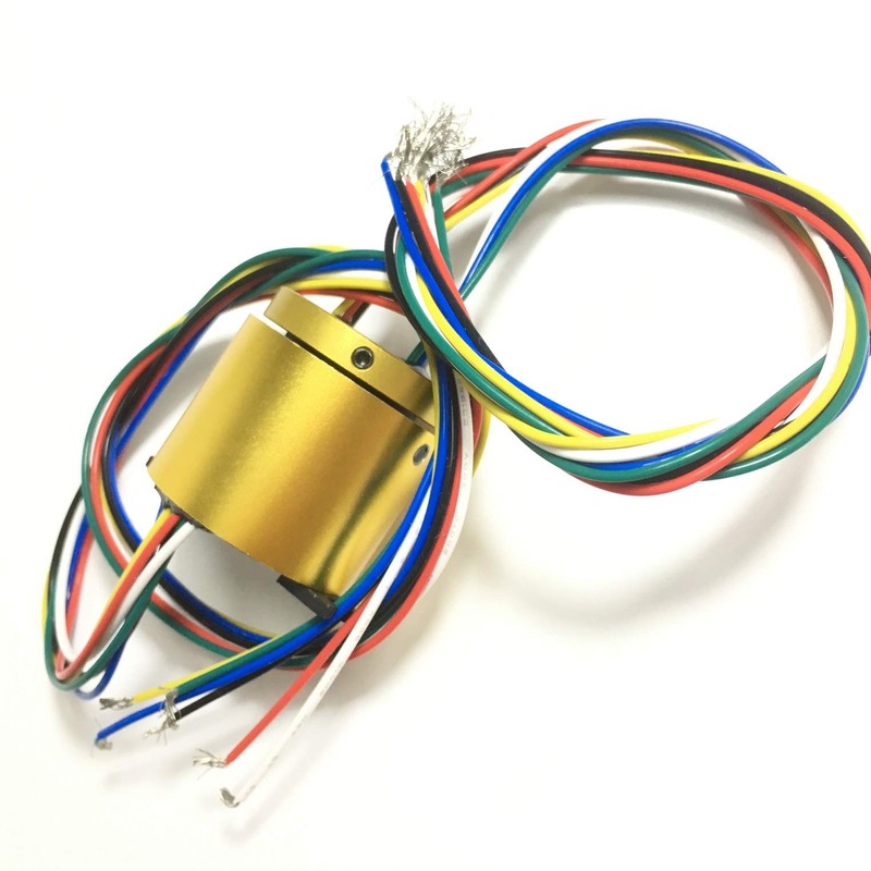Taidacent Through Bore Electrical Slip Ring Rotary Electrical Contact 6/12/18/24