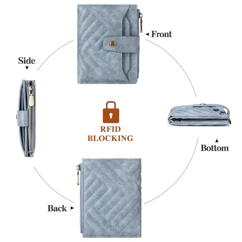 FALAN MULE Women's Small Purse with RFID Blocking, Mini Purse