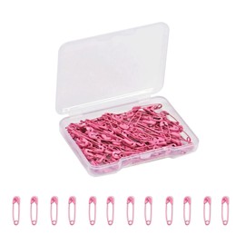 Pink Safety Pins,Small Safety Pins for Clothes,19mm Metal Mini Saftey Pin for Tag Art Crafting Sewing Jewelry Making (120Pcs/Box)