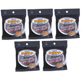 Bonster Carl Skate Stainless Steel Scourer 2.8 oz (80 g), Set of 5, Ganko Dirt, Spice Remover