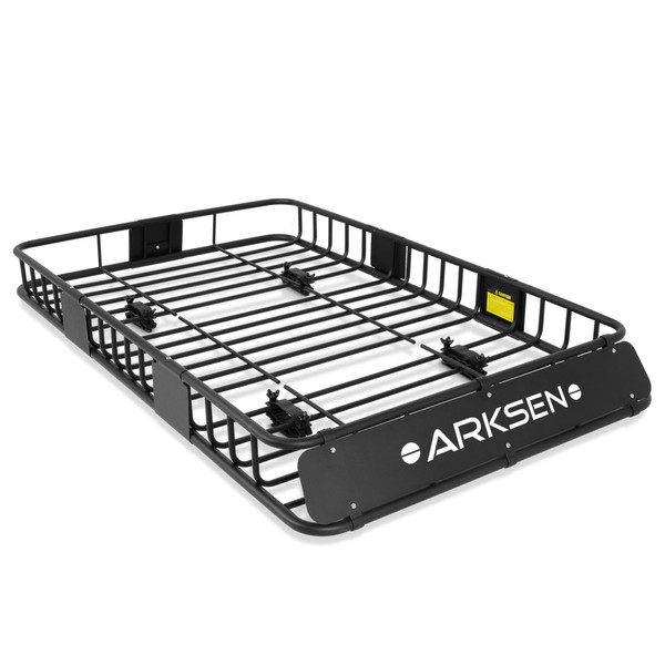 ARKSEN 64 x 39 Inch Universal 150LB Heavy Duty Roof Rack Cargo with Extension Car Top Luggage Holder Carrier Basket for SUV, Truck, & Car Steel Construction