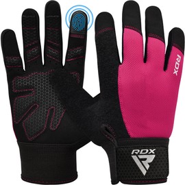 RDX Fitness Gloves Full Finger Women Men Weight Lifting Touchscreen Training Gloves Bodybuilding Strength Training Workout Gym Weight Lifting Gloves Powerlifting Strength Sports Grip Cycling Sports