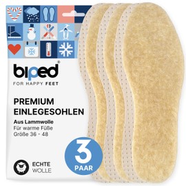 3 Pairs of Lambswool Insoles | Real Lambskin Winter Size 10-24 z2389 Beige Size: 10