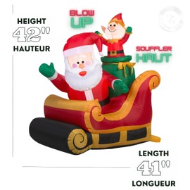 Gemmy Inflatables Santa with Sleigh