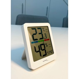 Is your workplace too cold? Check this! Desk thermometer, room comfort display, humidity and temperature display, time, sensor backlight