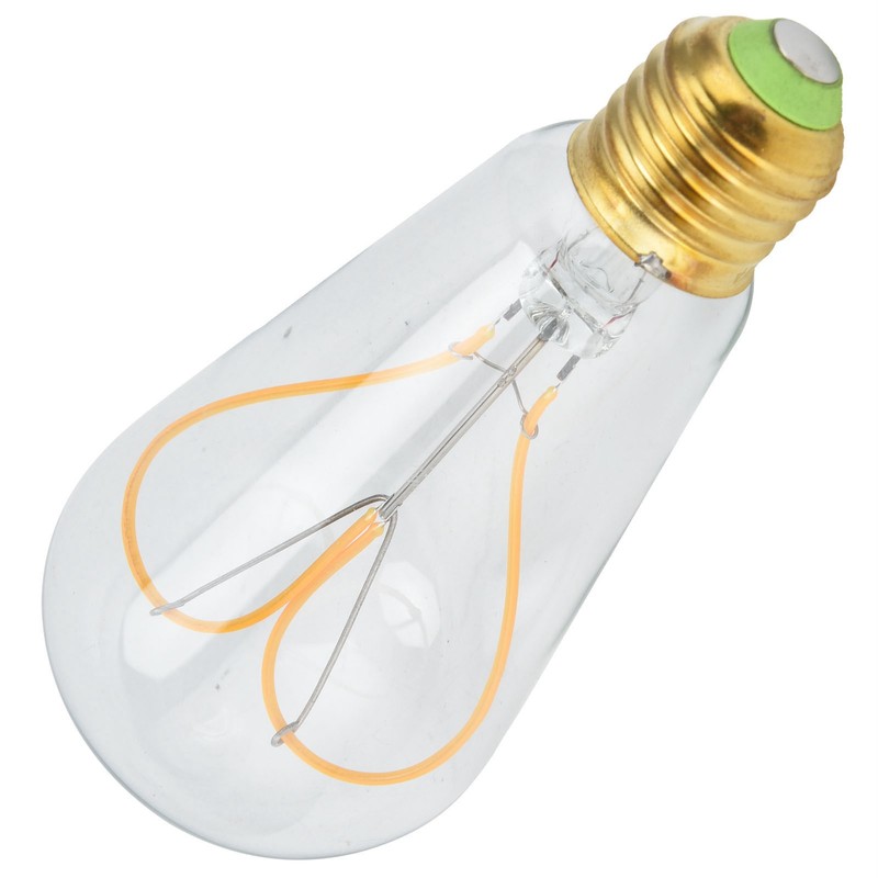 Light Bulb Love Peach Heart Shaped Transparent LED Filament Lamp