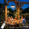 A.bigwhale Solar Shed Pendant Light, Outdoor Solar Lamp with Remote