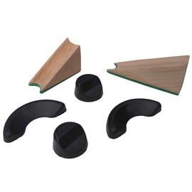 Acclaim Umpire Solid Rubber Bowling Measuring Wedges 2 Round 2.8 cm 2 Semi Circle 6 cm Plus 2 Piece Hardwood Wedges 8cm & 5 cm Concave Surface