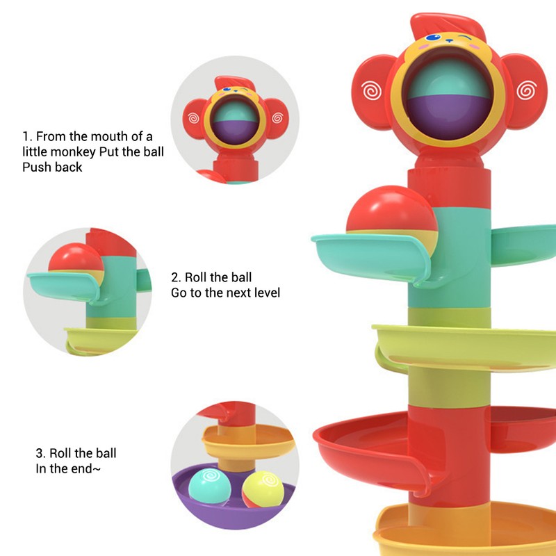 Children's And Babies' Educational Track Rolling Ball Sliding Ball Tower