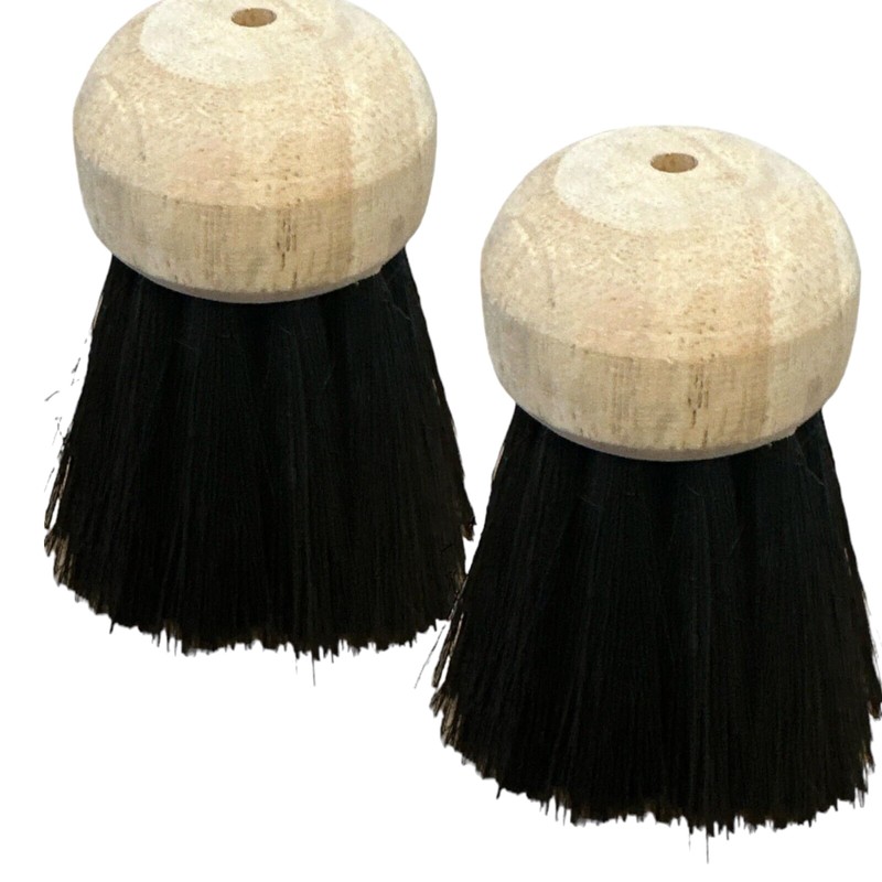 QUAILITAS Fireside Brush Head [Pack of 2] Hearth Fireplace Brush