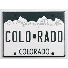 Colorado License Plate Fridge Collector's Souvenir Magnet 2.5" X 3.5"