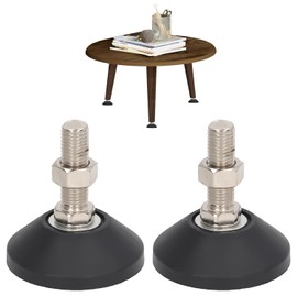 Tissting Furniture Feet, Diameter 80 mm, M16 x 50 mm, Adjustable Adjusting Screw, Adjustable Feet, 150 kg Load Capacity, Furniture Levelling Feet, Adjustment Screw for Cabinets, Sofas, Tables, Chairs,