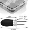 com-four® 8 x Corn Forks with 2 Stainless Steel Tines,