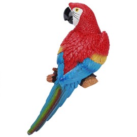 HERCHR Parrot Ornament Birds Animal Outdoor Garden Tree Decor,Resin Parrot Hanging Garden Statue,Resin Lifelike Ornament Parrot Figurine Landscape Ornament Parrot Model Garden Sculpture Wall Decor