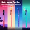 WRITECH Black Ink Gel Pens: 8-Pack Retrowave 0.5mm Fine Point