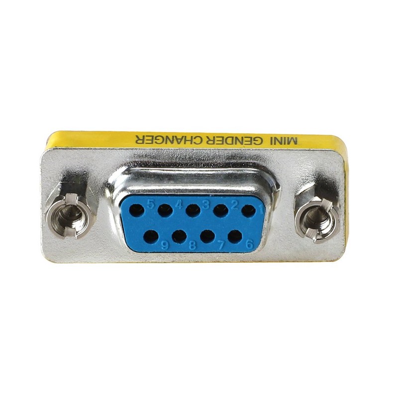 WOVTE DB9 Female to Female Mini Gender Changer Coupler Adapter