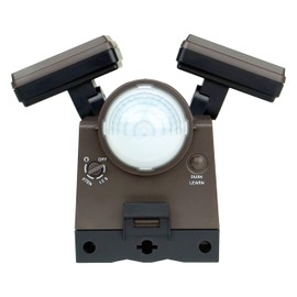 LB1870QBZ 700 Lumen Battery Operated LED Motion Security Light, Twin Head (Includes L-Bracket for Ea