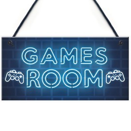 RED OCEAN Gamer Gift Gaming Sign Man Cave Boys Bedroom Decor Boys Bedroom Sign Gift For Son