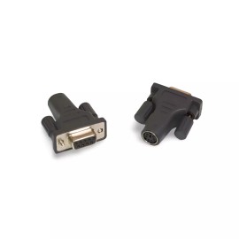 SolutionCables 1in PS2 Female Mouse to DB9 Female Serial Port Adapter PS2 Mini DIN 6  - Black