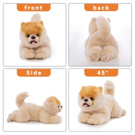 16 Inch- Pomeranian Stuffed Animals Toy Dog,Plush Puppy Realistic Cute Toy Dog Present Gift for Girls Boys with Box