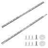 Mormchlots 2Pcs 438mm/17.24" Silver Stainless Steel Drawer Slides, Small Drawer