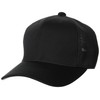 SK BC074 Square Brim 6-Way Half Mesh Baseball Cap, black