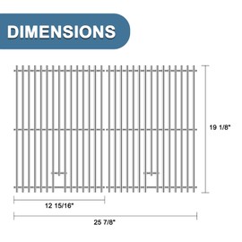 Criditpid BBQ Grill Grate for Broil-Mate 735269, 738989, 738289, 786189, 19 1/8" Heavy Duty Stainless Steel Cooking Grates for Broil King, Grill Pro, Nexgrill and Perfect Flame.